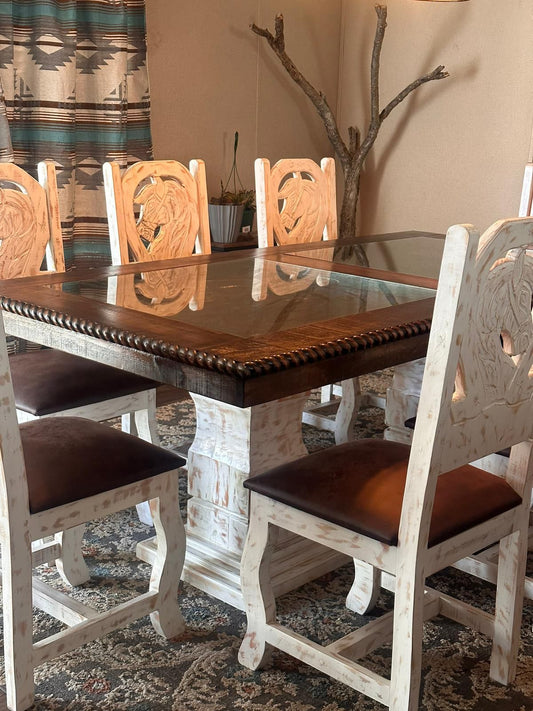 Comedor Farm House Tallado