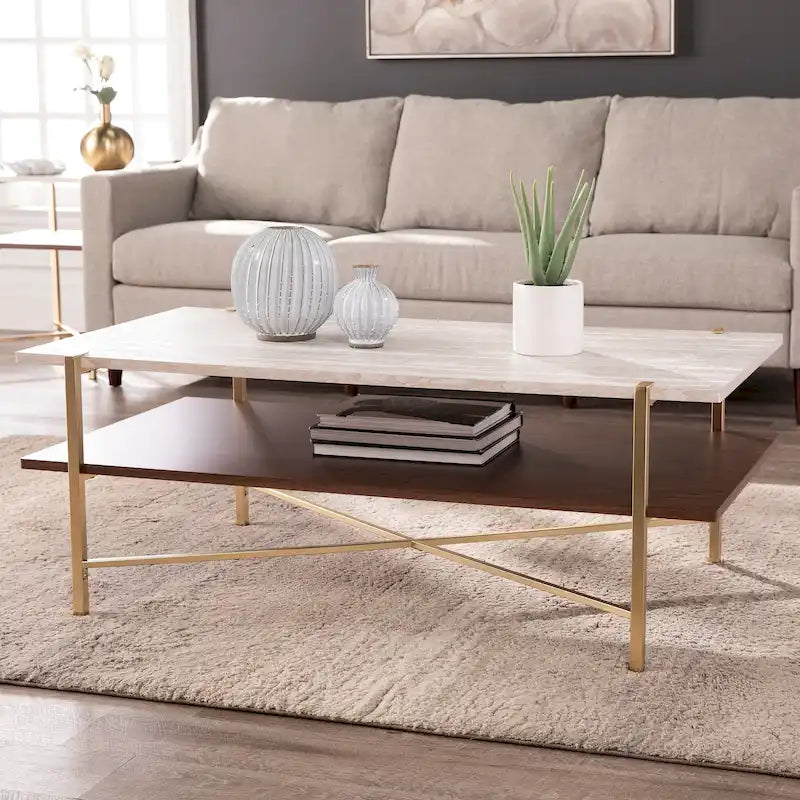 SEI Furniture Aldea Rectangular Coffee Table w/ Storage