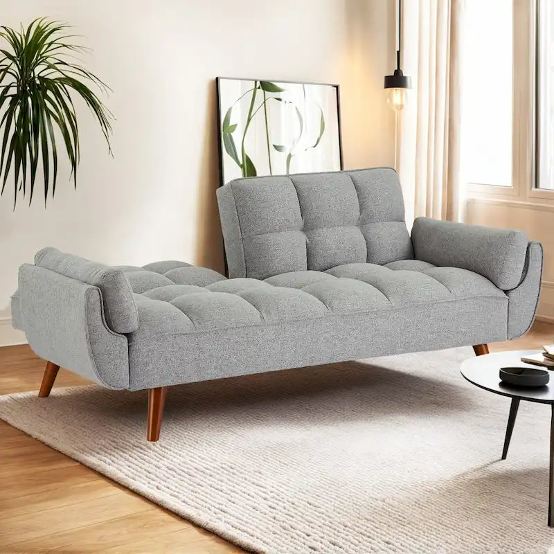 Καναπές-κρεβάτι φουτόν 75.39 INCH, μετατρεπόμενος πτυσσόμενος καναπές-κλινάκι με ανάκλιση για το σαλόνι, με 2 μαξιλάρια/μπράτσα