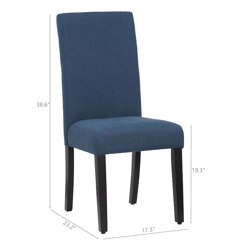 Chaise de salle à manger rembourrée en lin avec dossier incurvé et pieds noirs