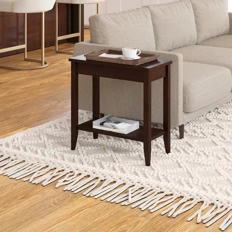 Leick Home Laurent Narrow End Table with Shelf