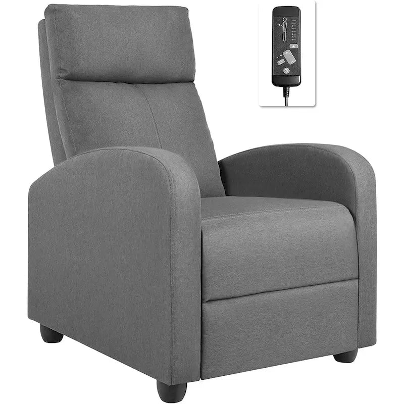 Modern Fabric Massage Recliner Chair with Padded Arms and Backrest