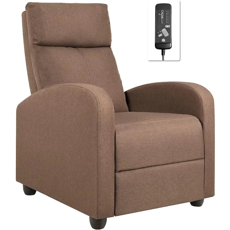 Modern Fabric Massage Recliner Chair with Padded Arms and Backrest