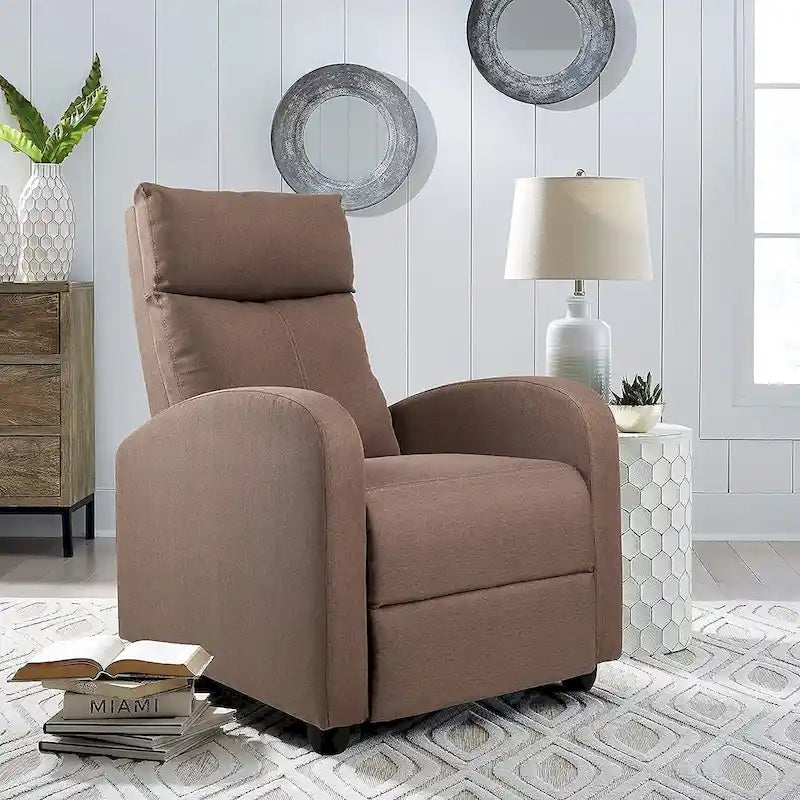 Modern Fabric Massage Recliner Chair with Padded Arms and Backrest