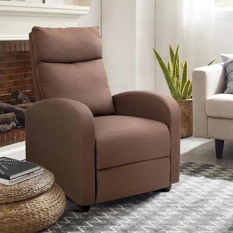 Modern Fabric Massage Recliner Chair with Padded Arms and Backrest
