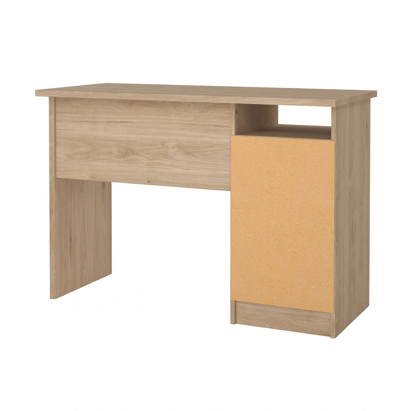 Bureau d’écriture moderne pour bureau à domicile avec trois tiroirs et une étagère
