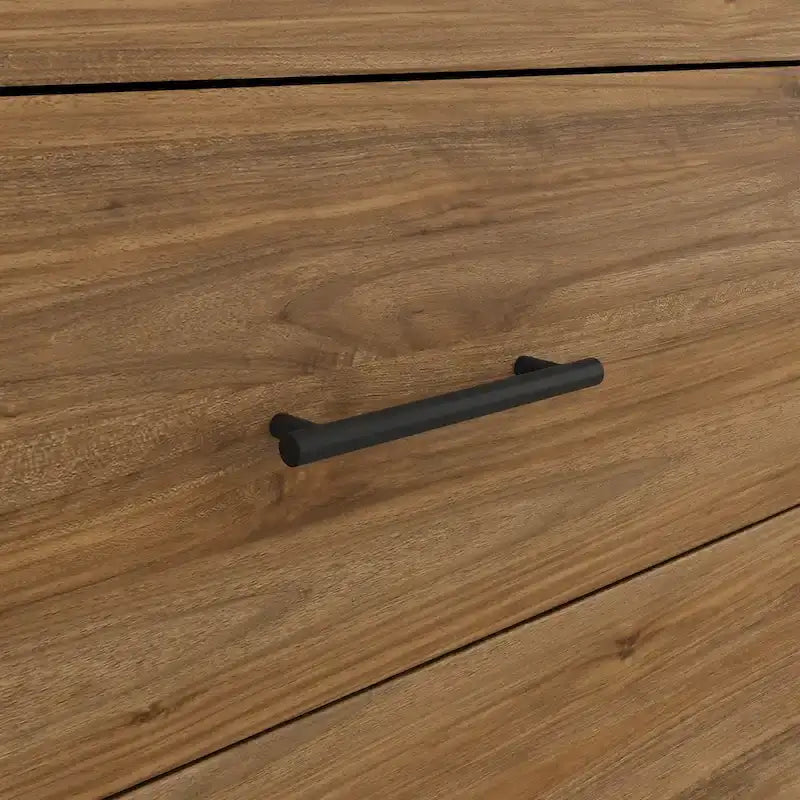 Testiera a pannelli effetto venatura del legno in stile transizionale, con altezza regolabile e finiture neutre