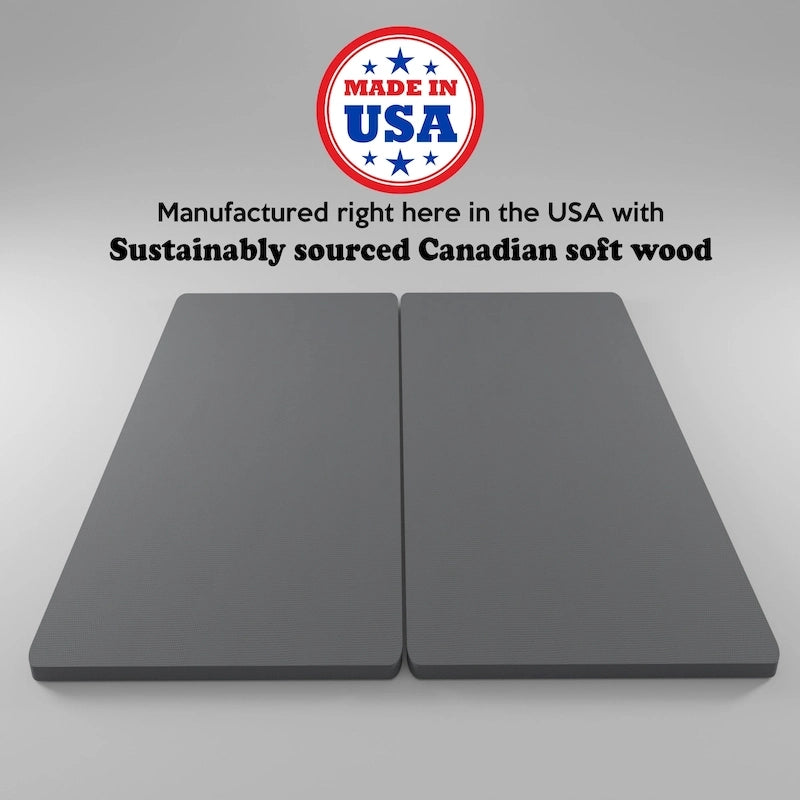 Gray Fabric Covered Bunkie Board for Firm Mattress Bed Support