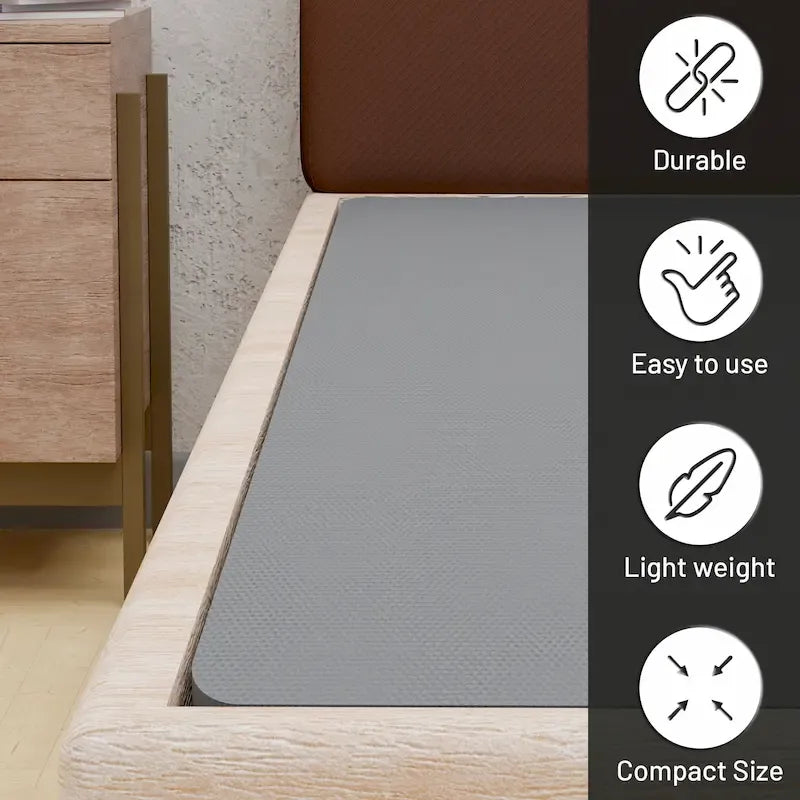 Gray Fabric Covered Bunkie Board for Firm Mattress Bed Support