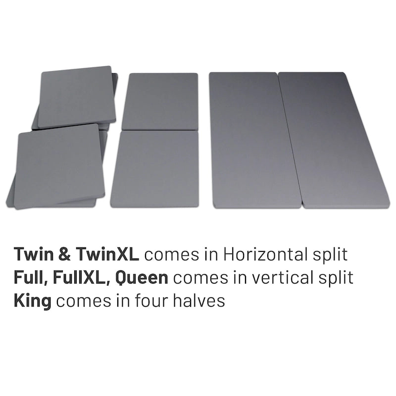 Gray Fabric Covered Bunkie Board for Firm Mattress Bed Support