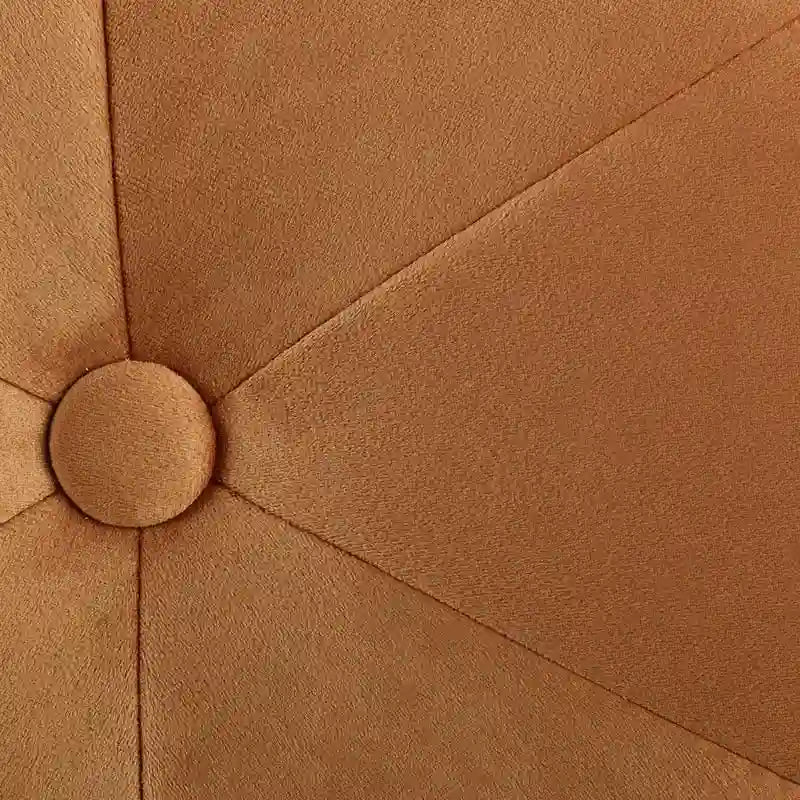 Sgabello moderno da toeletta a forma di fiore in velluto con base in metallo dorato