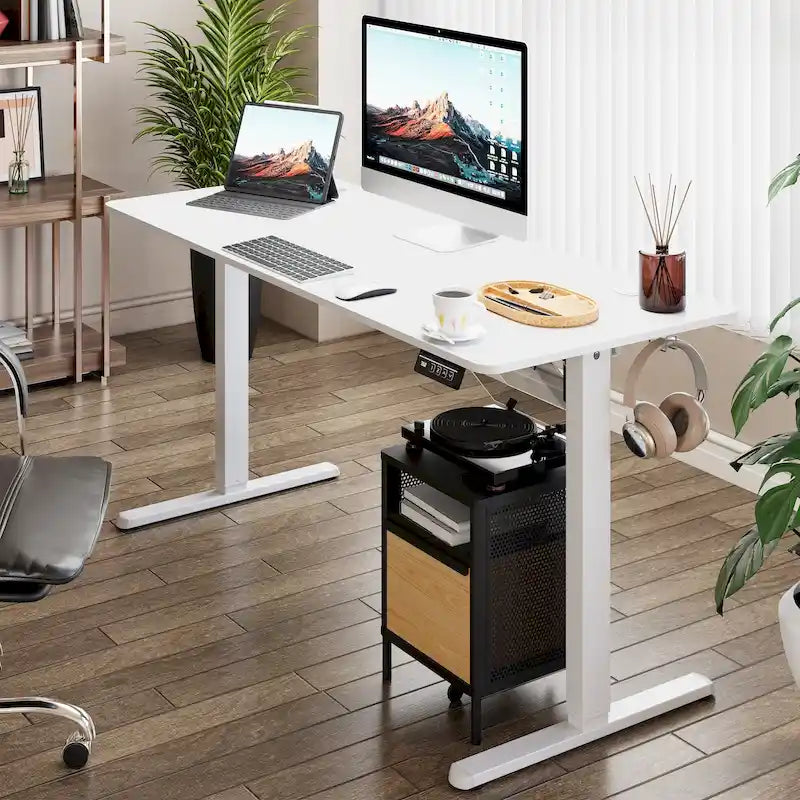 Modern Electric Height Adjustable Standing Desk with Memory Control Panel