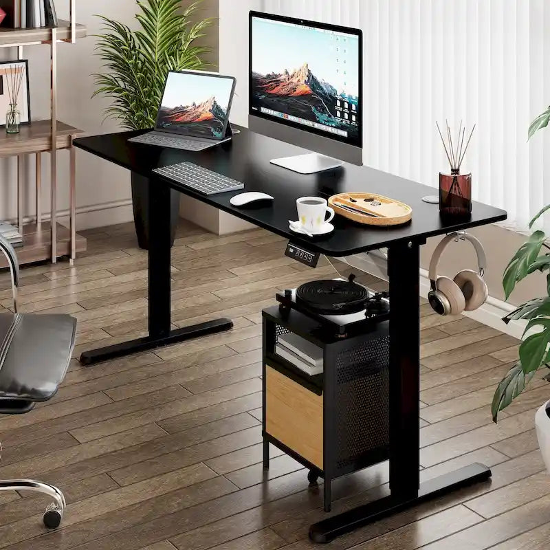 Modern Electric Height Adjustable Standing Desk with Memory Control Panel