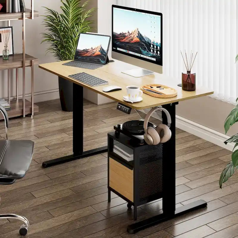 Modern Electric Height Adjustable Standing Desk with Memory Control Panel