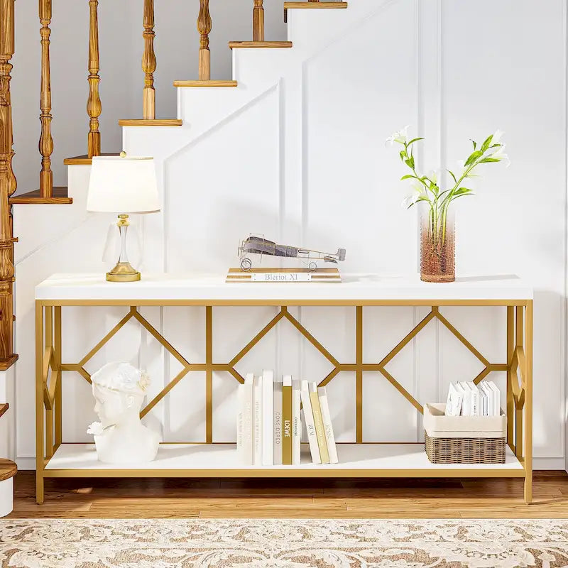 70.9 Inche Extral Long Console Sofa Accent Table for Entryway Living Room