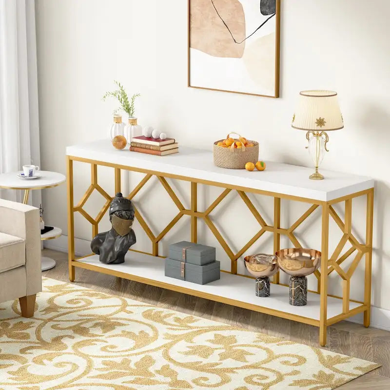 70.9 Inche Extral Long Console Sofa Accent Table for Entryway Living Room