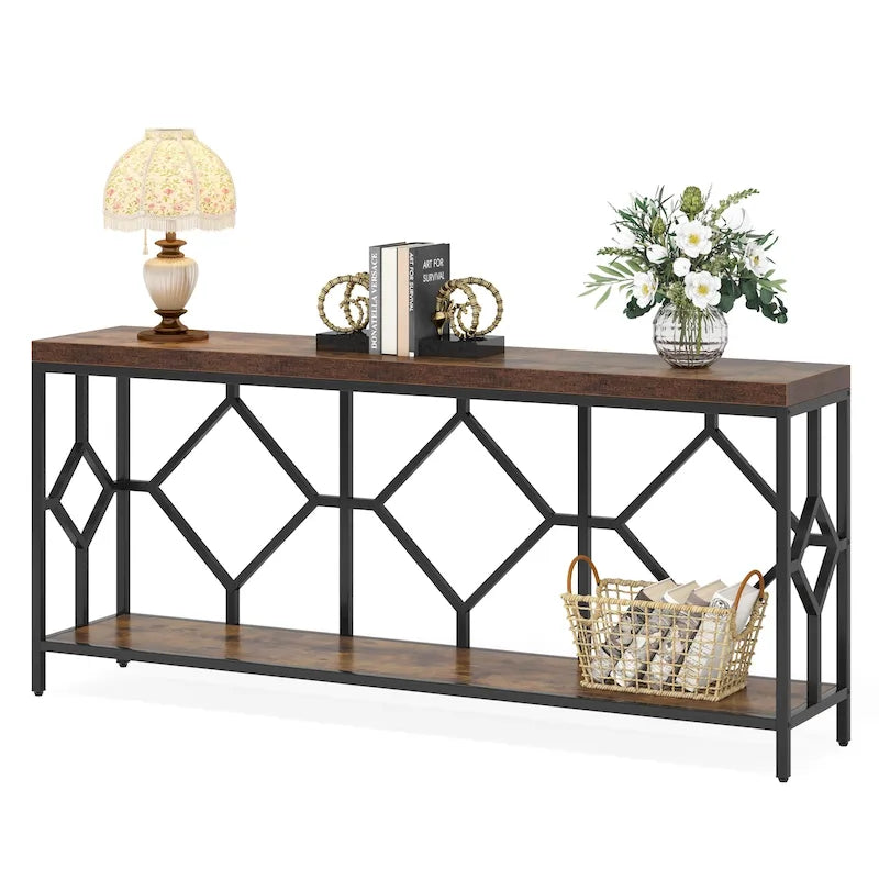 70.9 Inche Extral Long Console Sofa Accent Table for Entryway Living Room