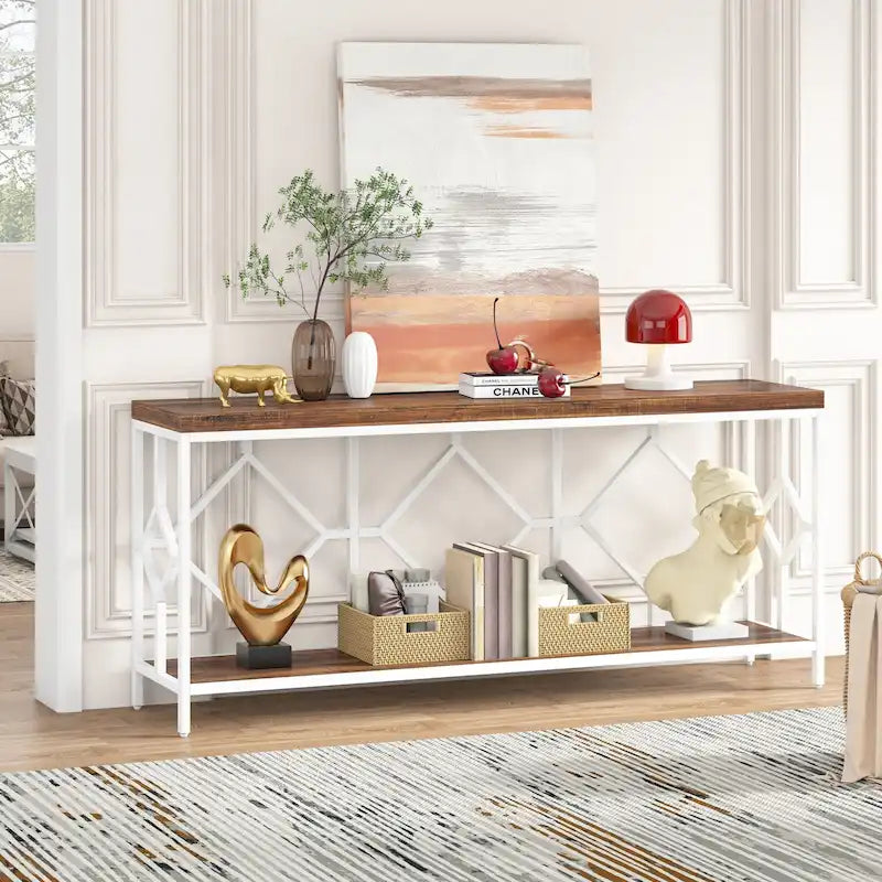 70.9 Inche Extral Long Console Sofa Accent Table for Entryway Living Room