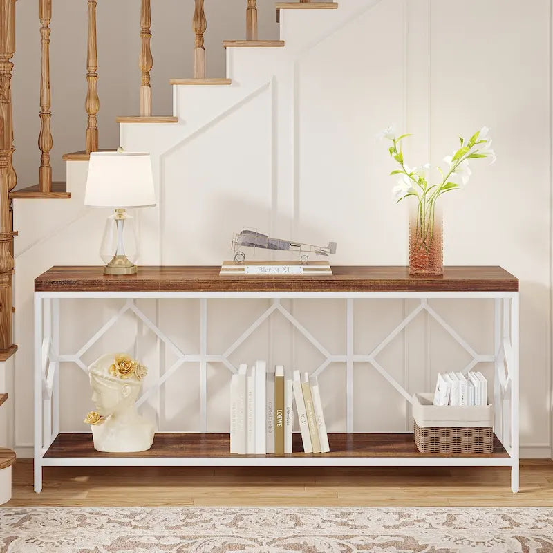 70.9 Inche Extral Long Console Sofa Accent Table for Entryway Living Room