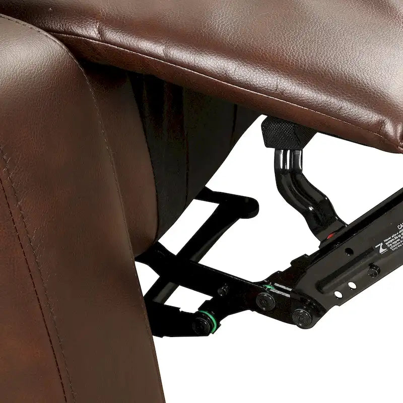 Fauteuil inclinable manuel en similicuir PU respirant avec accoudoirs et dossier rembourrés