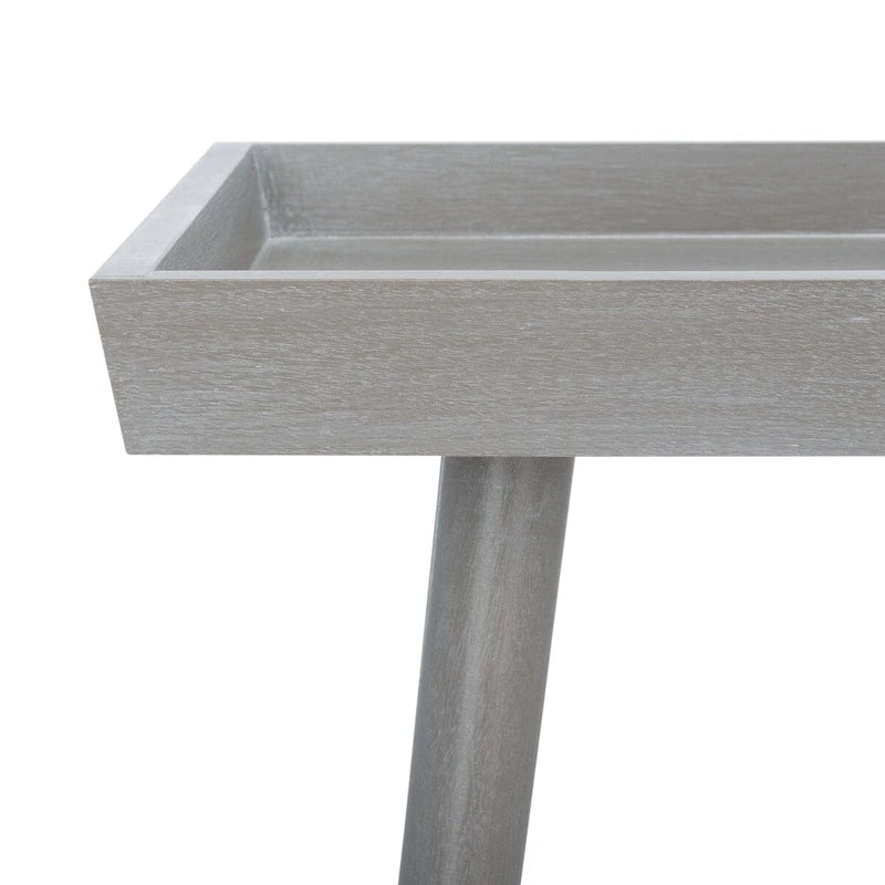 Moderner Beistelltisch aus Kiefernholz mit Tablettplatte und konischen Beinen