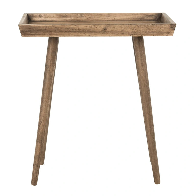 Moderner Beistelltisch aus Kiefernholz mit Tablettplatte und konischen Beinen