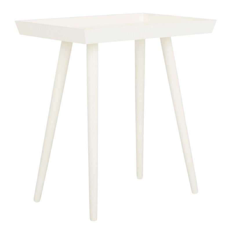Moderner Beistelltisch aus Kiefernholz mit Tablettplatte und konischen Beinen
