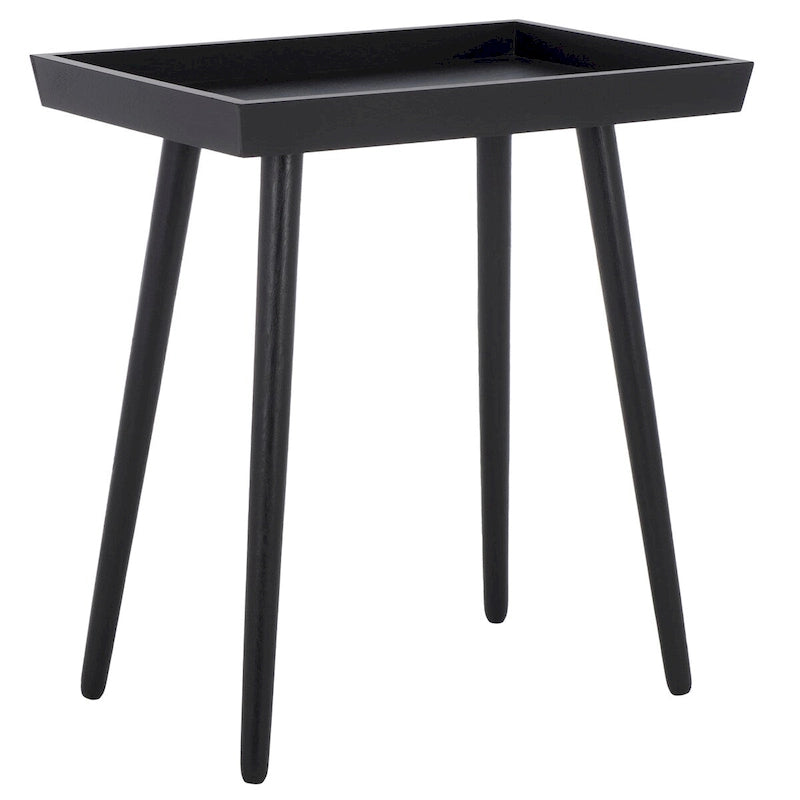 Moderner Beistelltisch aus Kiefernholz mit Tablettplatte und konischen Beinen