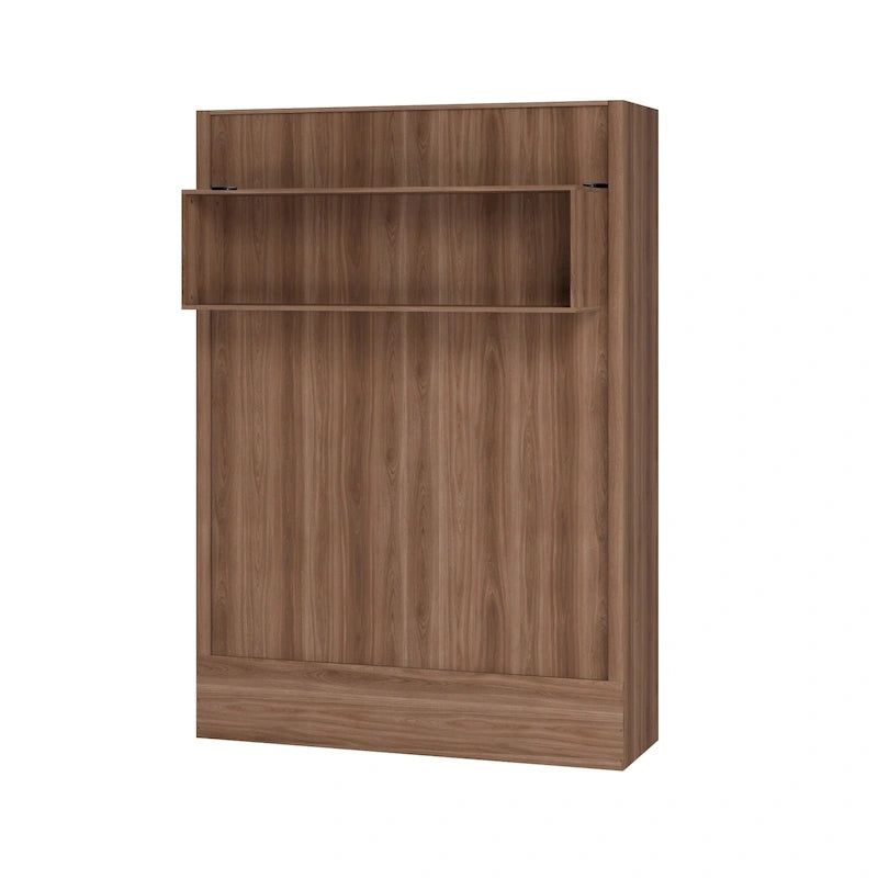 Contemporary Space Saving Fold Down Wall Bed with Display Shelf