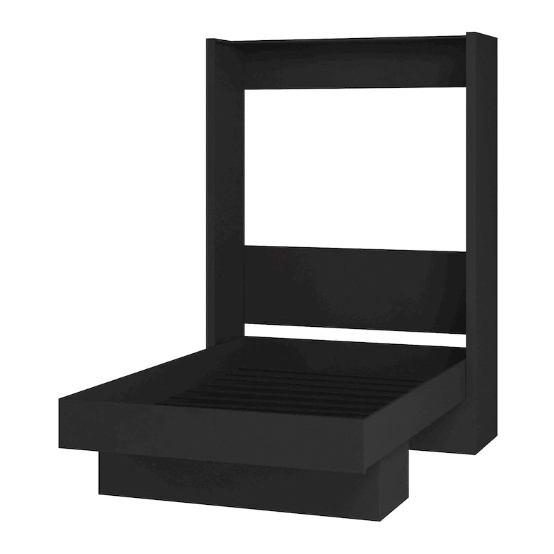 Contemporary Space Saving Fold Down Wall Bed with Display Shelf