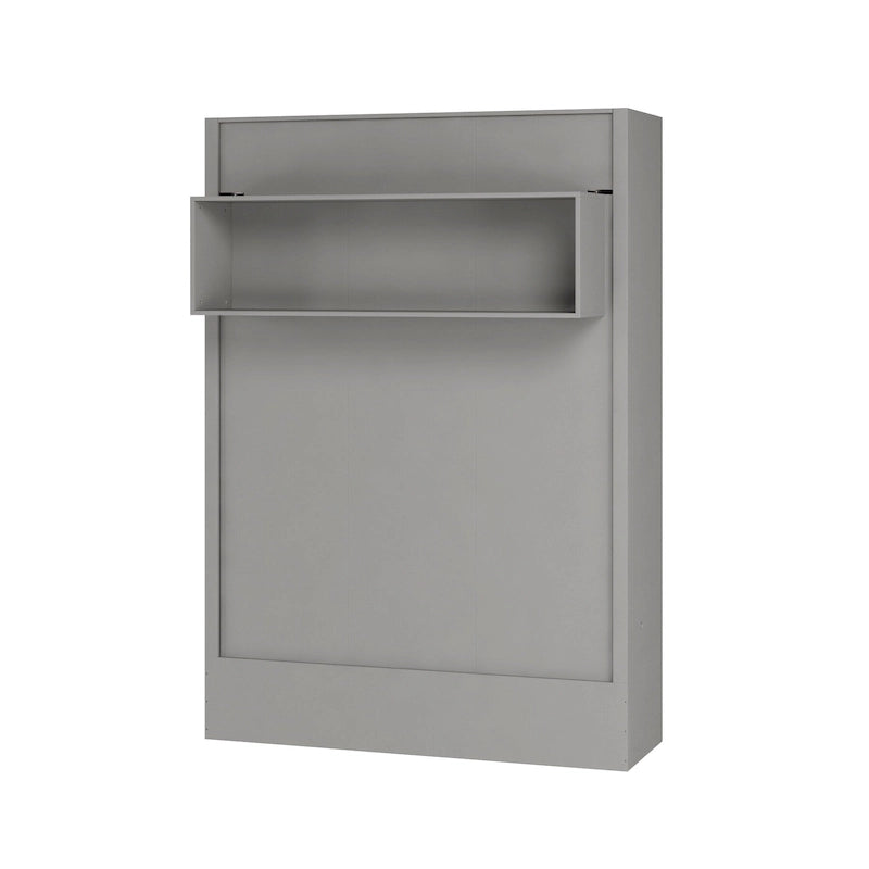 Contemporary Space Saving Fold Down Wall Bed with Display Shelf