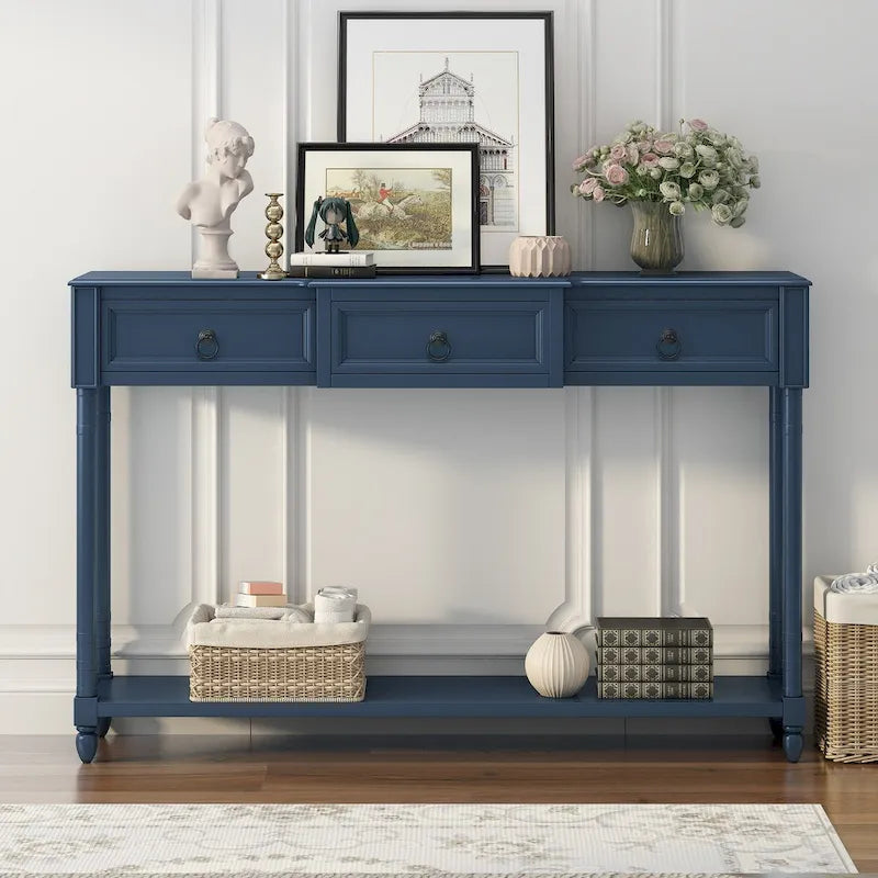Console Table Sofa Table with Drawers for Entryway