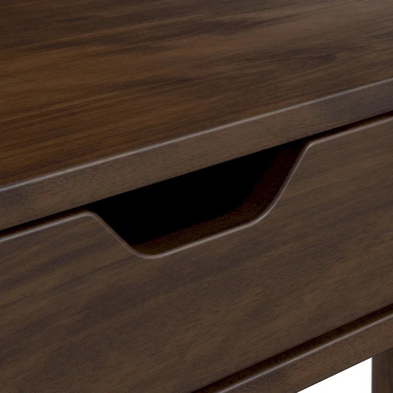 Bureau d’écriture moderne de style mi-siècle avec rangement à tiroirs et pieds fuselés