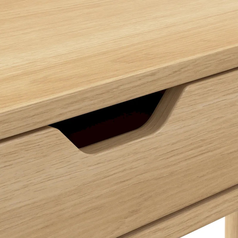 Bureau d’écriture moderne de style mi-siècle avec rangement à tiroirs et pieds fuselés