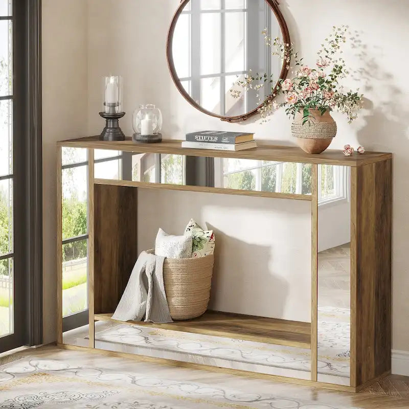 47 Inches Rustic Sofa Table for Entryway, Hallway and Living Room